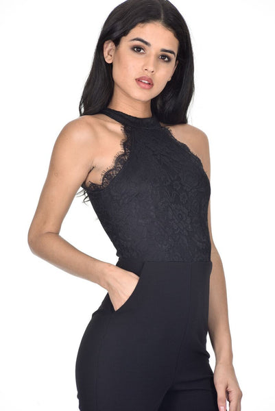 Black Lace V Neck Bodysuit – AX Paris