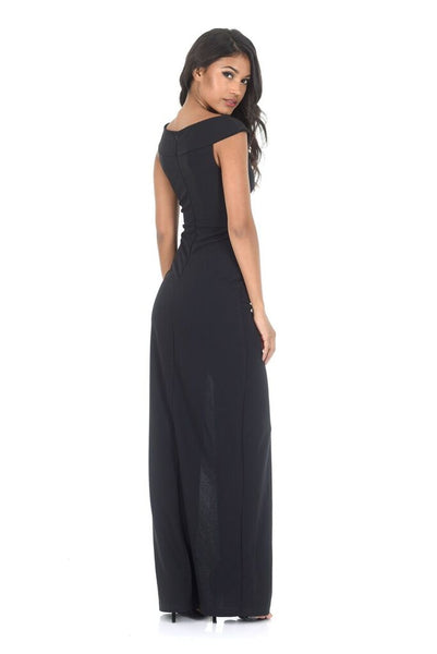 Black Split Maxi Dress AX Paris