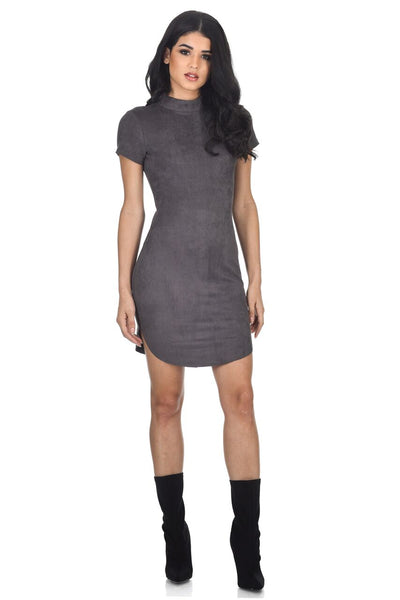 Gray shop suede dress