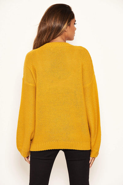 High neck mustard jumper hotsell