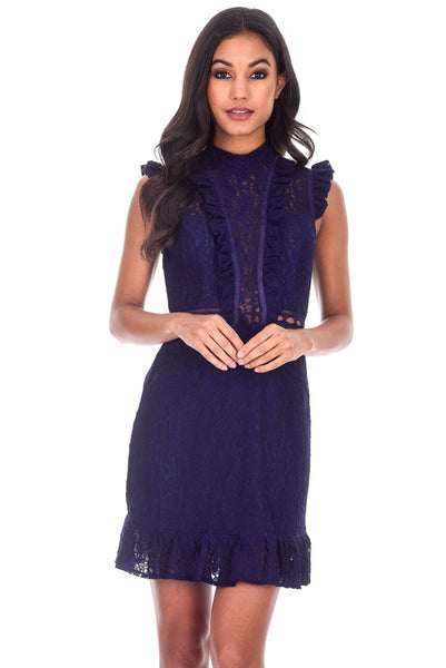 Ax paris shop navy lace dress