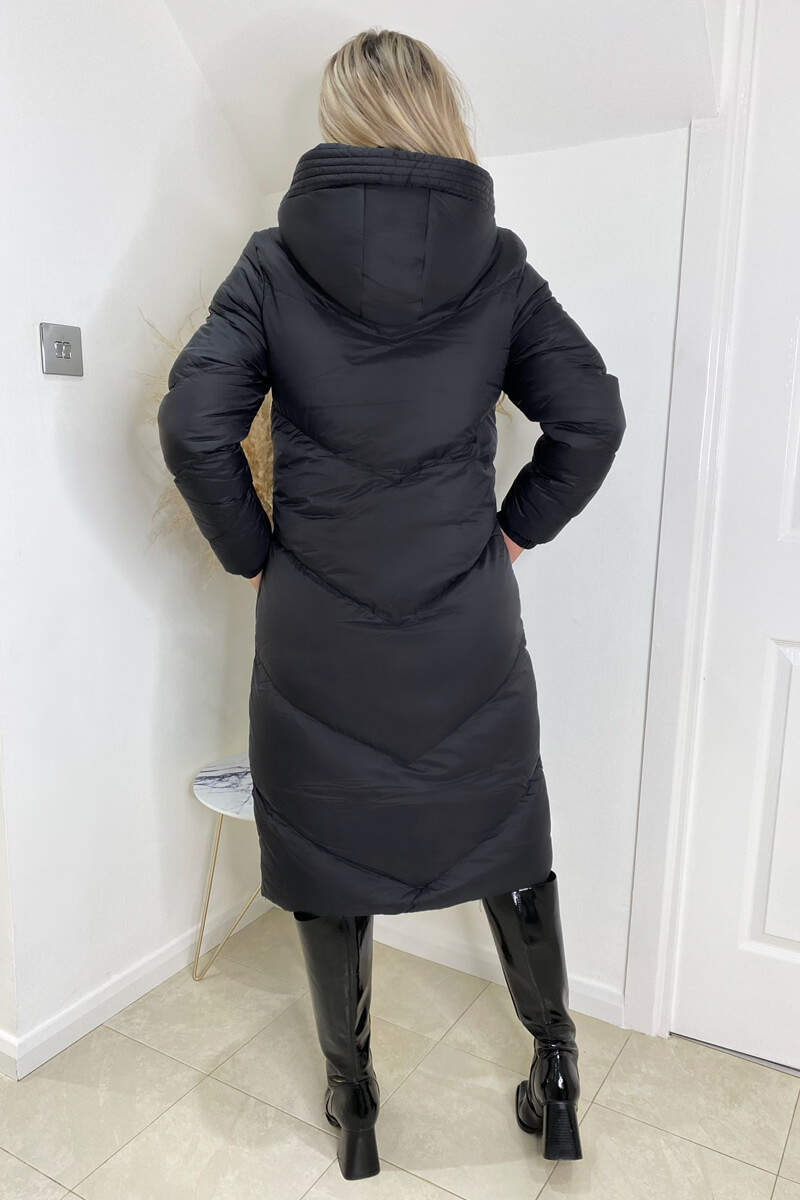 Black Long Puffer Coat