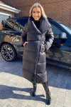 Black Wrap Puffer Coat