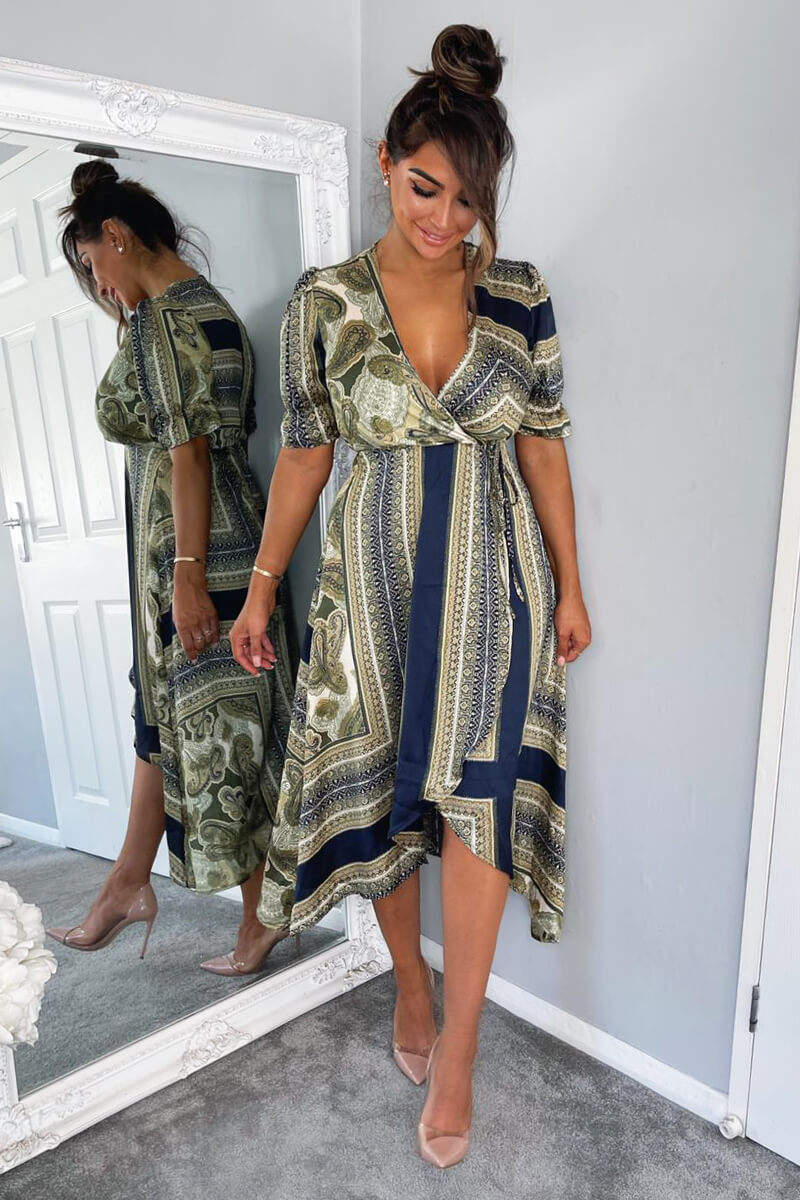 Scarf wrap dress on sale