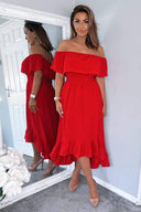 Next red bardot dress hotsell