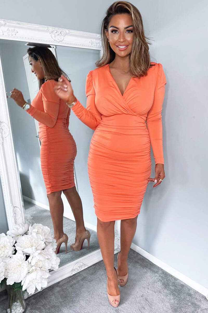 Midi length cocktail dresses with sleeves on sale