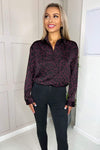 Plum Leopard Print Shirt