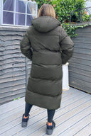 Khaki 2 in 1 Puffer Coat With Detachable Sleeves