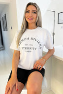 White French Riviera Slogan T-Shirt