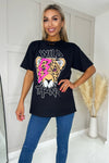 Black Wild Thang Slogan T-Shirt