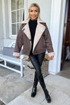 Brown Faux Shearling Coat