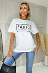 White Paris Slogan T-Shirt