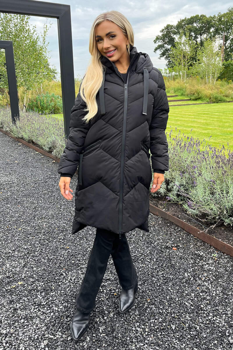 Long length puffer coat on sale