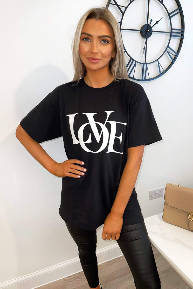 Black Love Oversized Tee