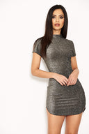 Silver Glitter Mini Dress