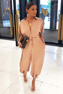 Mocha Button Up Jumpsuit