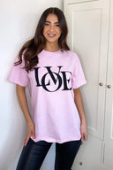 Pink Love Oversized Tee