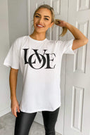 White Love Oversized Tee