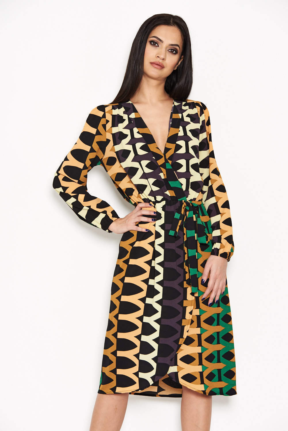 Ax paris leopard print wrap clearance dress