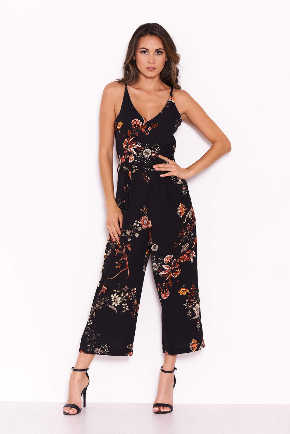 Ax paris hot sale floral culotte jumpsuit