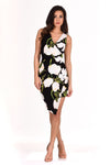 Black Floral Midi Dress