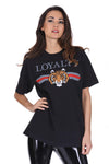 Black Loyalty Tiger Print T-Shirt