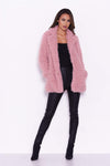 Pink Faux Fur Coat