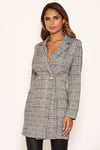 Checked Longline Blazer