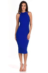 Cobalt Double Strap Midi Dress