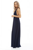 Slinky Plunge Maxi Dress