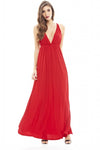 Slinky Plunge Maxi Dress