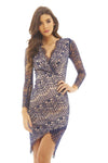 Crossover  Lace Bodycon Dress