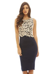 Contrast  Crochet  Top  Bodycon Dress