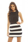 2 In 1 Striped Mini Dress