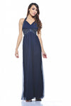 Jewel  Halter  Neck Maxi Dress