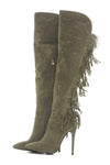 Suede Tassel Boots