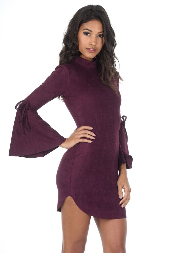 Ax paris faux suede dress best sale