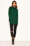 Forest Green Roll Neck Knit Jumper