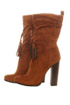 Tassel Detail Faux Suede  Boots