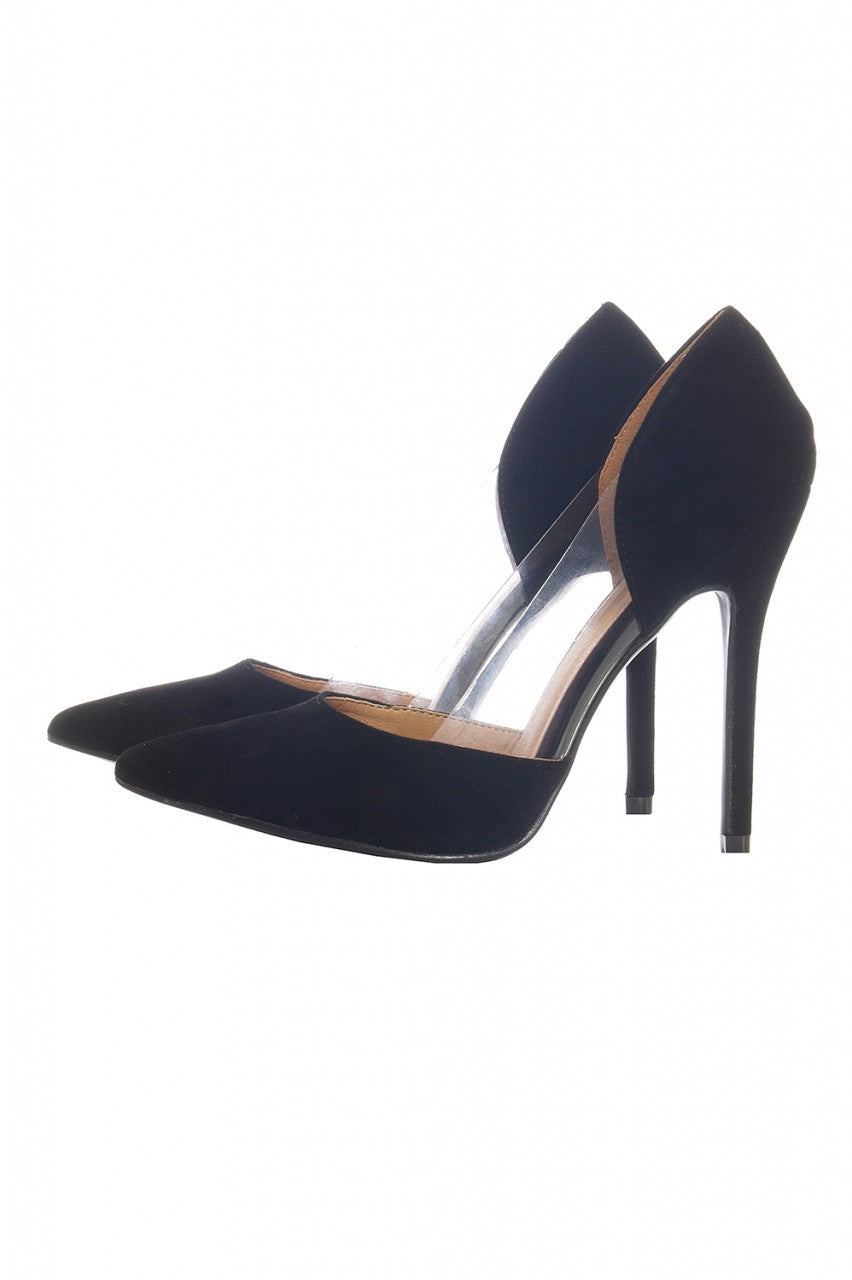 Black and perspex court shoes best sale