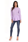 Lilac Peplum Knitted Jumper