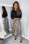 Multi Animal Print 2 in 1 Long Sleeve Midi Dress