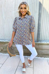 Multi Floral Short Sleeve Shirt