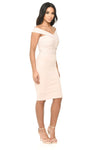 Nude Midi Dress With Bandage Top