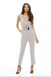 Belted Sleeveless Jumpsuit