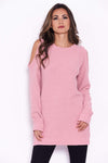 Pink Chenille Jumper With Cold Shoulder