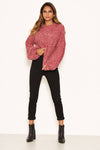 Pink Chenille Mix Blend Jumper