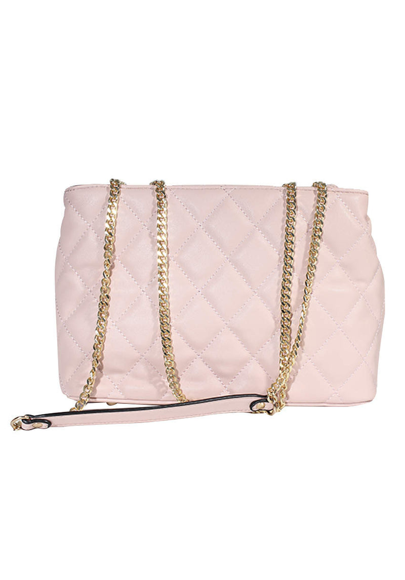 Pink Quilted Handbag AX Paris