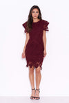 Plum Crochet Midi Dress