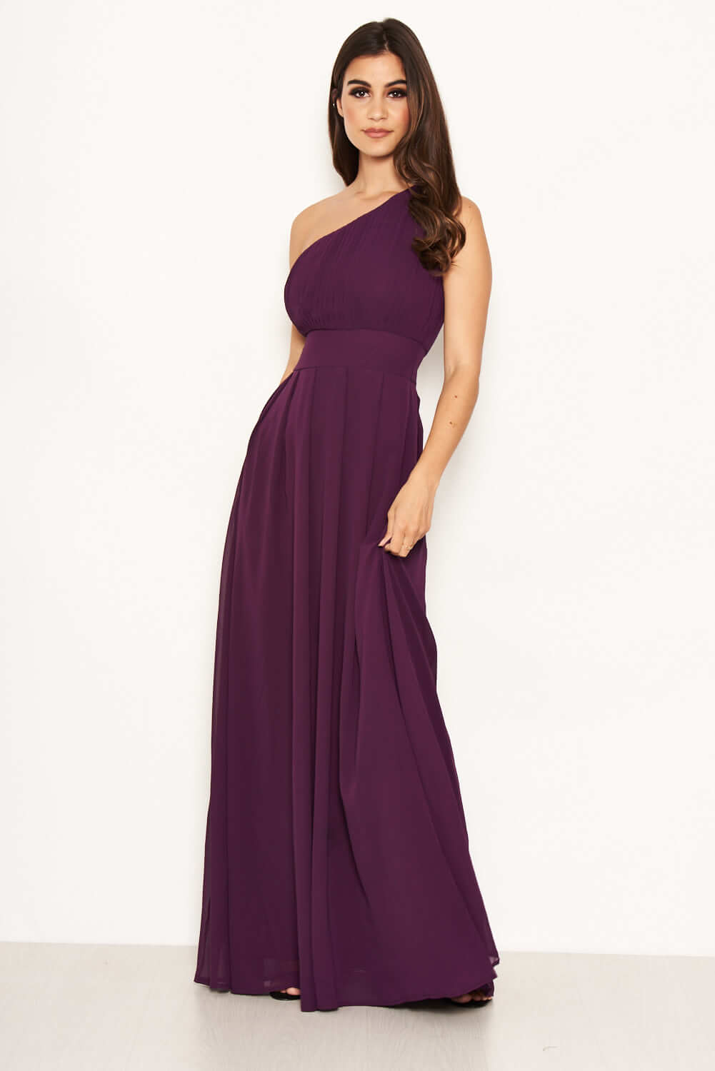 Plum ribbed cheap wrap maxi dress